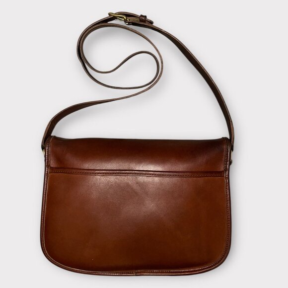 VTG Coach City Bag 9790 British Tan Leather Brass Turn Lock Handbag 90s USA +Tag - Picture 4 of 10